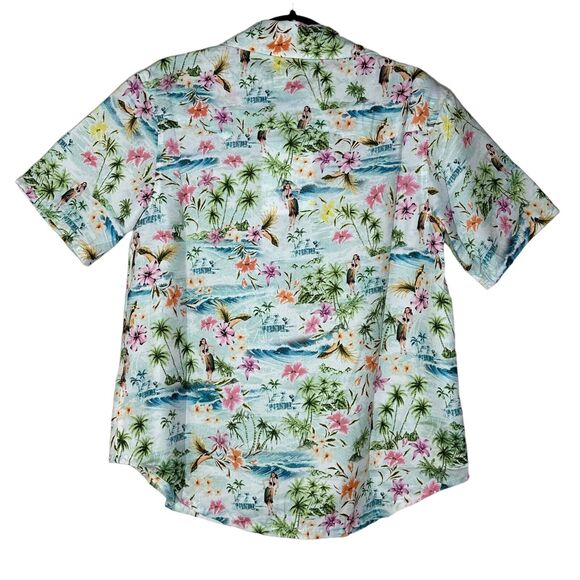 Sandrine Rose Hawaiian Pearl Snap Shirt Multicolored Women Medium NWT Made USA - Picture 3 of 9